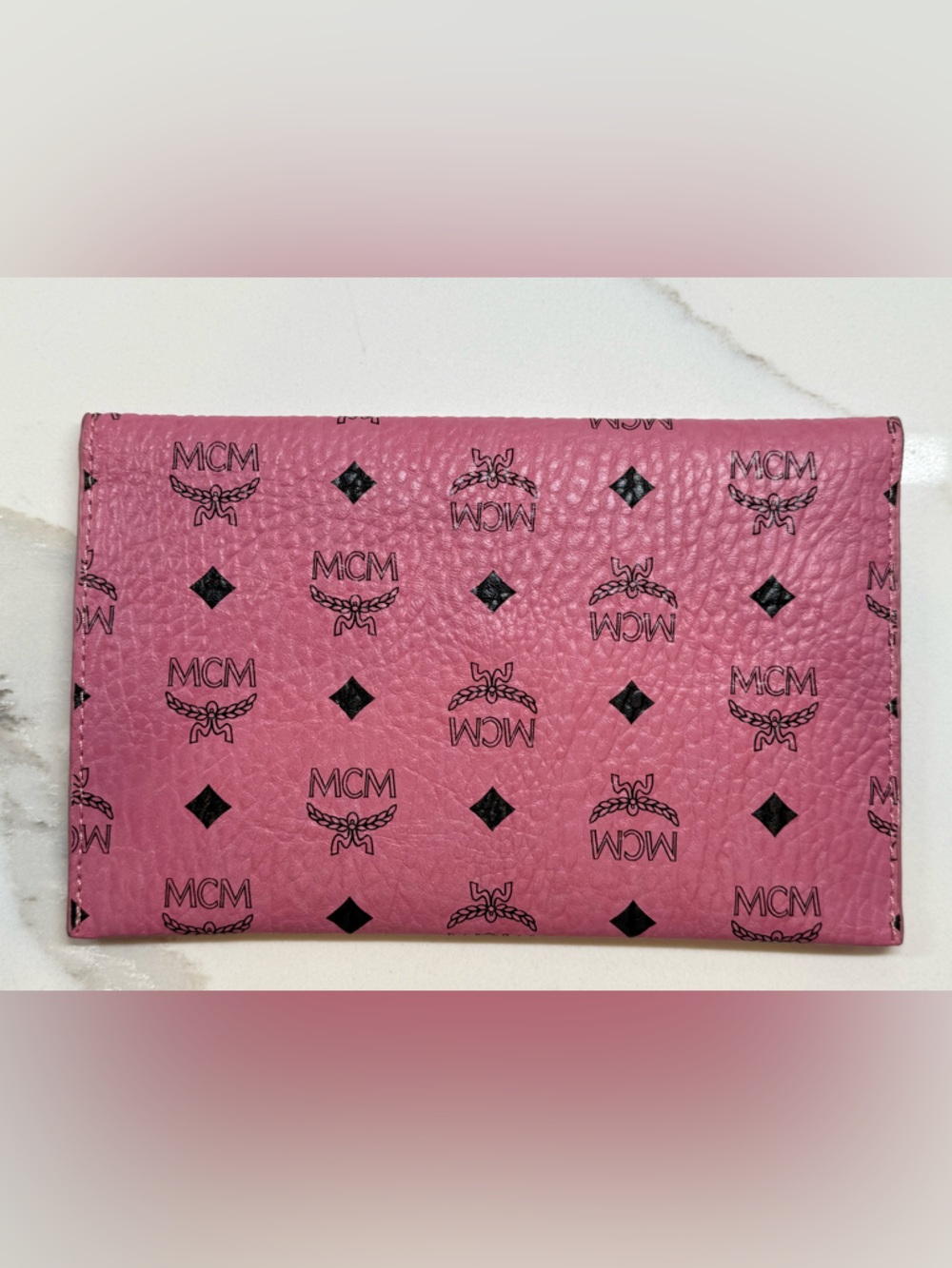 MCM Pink Visetos Envelope Clutch/Pouch - Picture 5 of 16